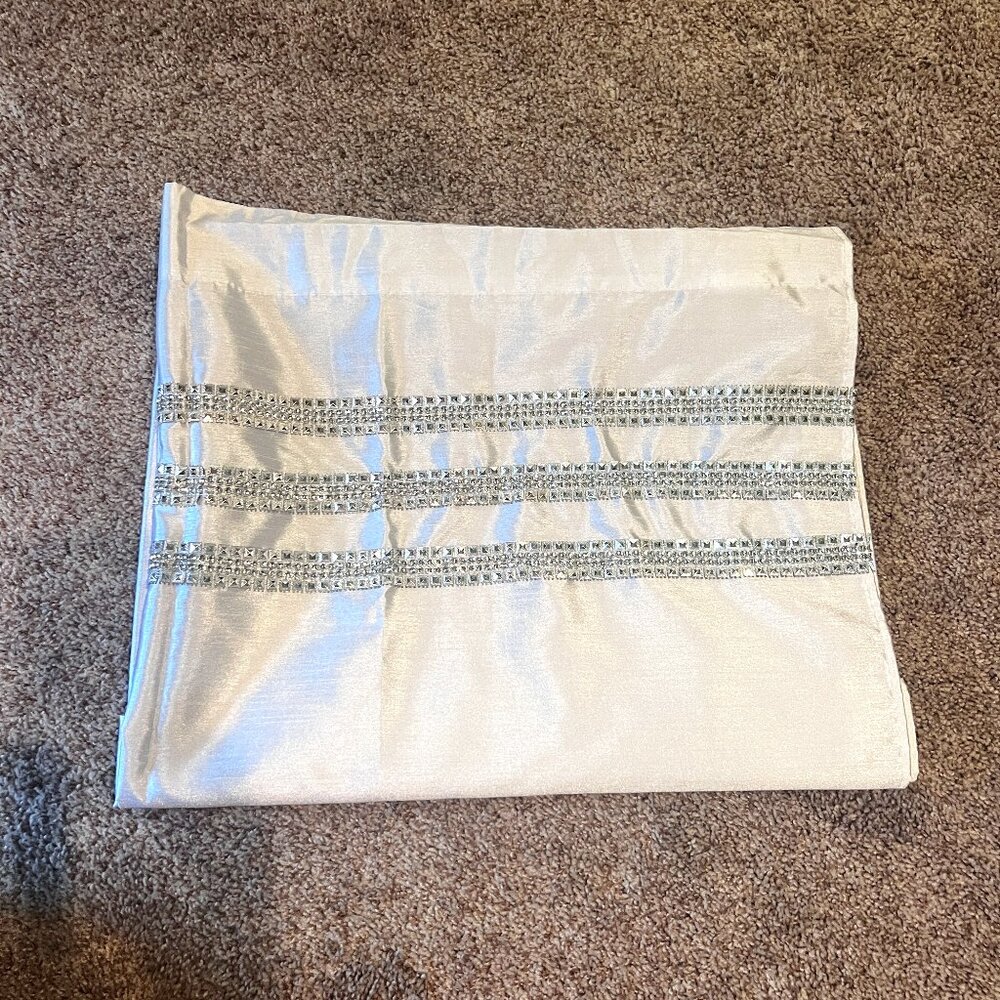 Set of 4 Studded Rhinestone Long Curtains: 83" long x 37.5" wide.